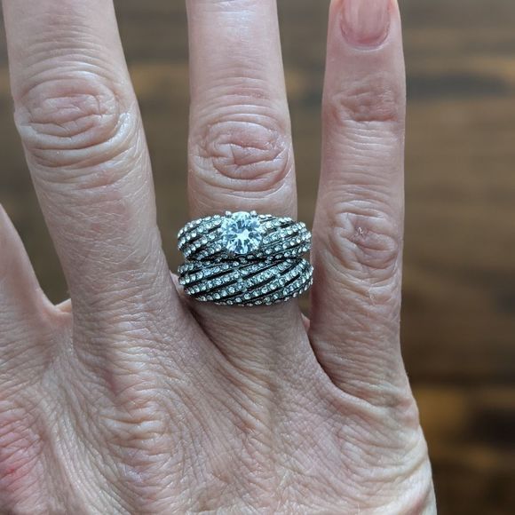 Women's 2PC Bridal Set Diamond Engagement Ring Set - Picture 6 of 6